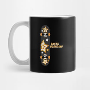 Gold skateboard Mug